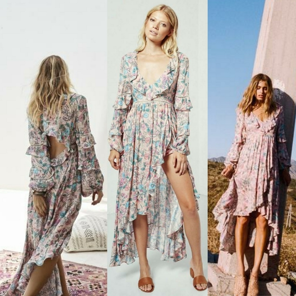 Sayulita Frill Gown Maxi Dress Musk Spell Designs - Picture 9 of 16